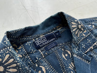 90s Polo Ralph Lauren CLAYTON Triangle Paisley Loop Shirt M