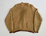 60s PURITAN Mohair Cardigan XL Camel&DarkBrown
