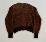 60s McGregor Argyle Mohair Cardigan M Brown
