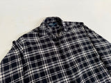 90s Polo Ralph Lauren MARLOWE Plaid L/S Flannel Shirt L Black