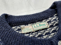 80s L.L.Bean BirdsEye Knit Cardigan XL