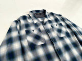 RRL ShadowPlaid L/S Shirt XXL Blue&White