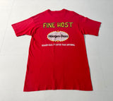 90s Haagen-Dazs Woodstock Tshirt L Red
