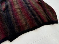 60s gary Reed Shadow Plaid Mohair Cardigan L Black