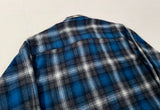 90s Pendleton Front Zip ShadowPlaid Jacket L Blue&Gray
