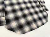 60s Pendleton Shadow Plaid Western Shirt L Black