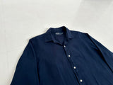 90s Polo Ralph Lauren 100%Linen L/S Shirt L DeepNavy