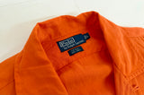 90s Polo Ralph Lauren Silk&Linen S/S Shirt L Orange
