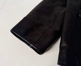 90s Polo Ralph Lauren Leather CarCoat XL Black