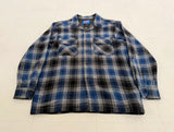 90s Pendleton Shadow Plaid Board Shirt M Black &Blue