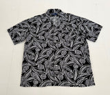 90s Polo Ralph Lauren Botanical Rayon S/S Shirt L Black