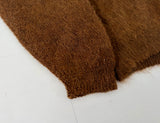 60s Sears Mohair Cardigan M DeepBrown
