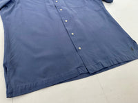 90s Polo Ralph Lauren Cotton&Silk Loop Shirt L BlueGray