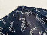 90s Polo Ralph Lauren Saxophone Rayon S/S Shirt L Black