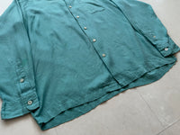 90s Polo Ralph Lauren CALDWELL Linen Loop Shirt L TiffanyBlue
