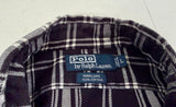 90s Polo Ralph Lauren MARLOWE Plaid L/S Flannel Shirt L Black