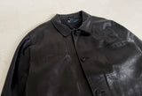 90s Polo Ralph Lauren Leather CarCoat XL Black