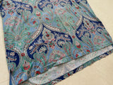 90s Polo Ralph Lauren Paisley Polo Shirt XL Turquoise