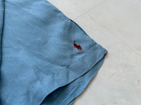 90s Polo Ralph Lauren Linen&Silk Loop Shirt L LightBlue