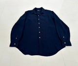 90s Polo Ralph Lauren 100%Linen L/S Shirt L DeepNavy
