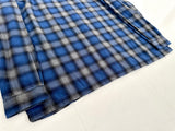 90s Polo Ralph Lauren HERITAGE SKI CAMP ShadowPlaid L/S Shirt XL Blue&Black