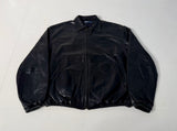 90s Polo Ralph Lauren Leather SwingTop jacket L Black