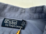 90s Polo Ralph Lauren Cotton&Silk Loop Shirt L BlueGray
