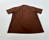 90s Polo Ralph Lauren Cotton&Linen Loop Shirt M Chocolate Brown