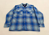 90s Pendleton Shadow Plaid Board Shirt M Blue