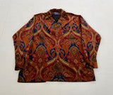 90s Polo Ralph Lauren Velour Paisley L/S Shirt XL