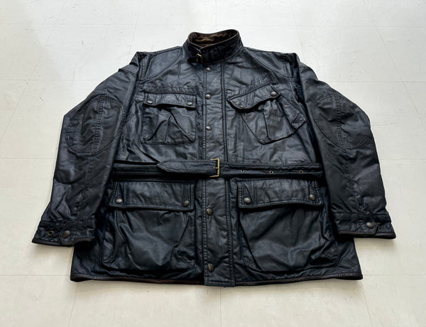 90s Polo Ralph Lauren Wax Cotton oiled Jacket L Black