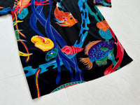 90s Polo Ralph Lauren CALDWELL Black Ocean Loop Shirt M Black