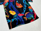 90s Polo Ralph Lauren CALDWELL Black Ocean Loop Shirt M Black