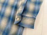 90s PENDLETON Shadow Plaid Board Shirt L TurquoiseBlue