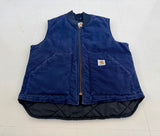 90s Carhartt Duck Vest L V01 NavyBlue