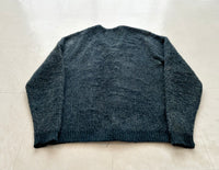 60s LARIO Argyle Mohair Cardigan M DustyBlue