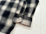 60s Woodchopper Shadow Plaid Loop Wool Shirt M Black&White