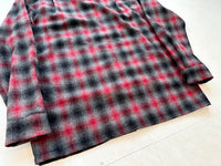 90s Pendleton Shadow Plaid Board Shirt XL Gray&Red
