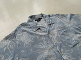 90s Polo Ralph Lauren CLAYTON Hawaiian Rayon Loop Shirt XL SkyBlue