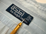 90s Polo Ralph Lauren Striped Work Shirt XL SkyBlue