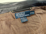 90s Polo Ralph Lauren Leather SwingTop jacket XXL Black