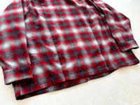 60s Pendleton ShadowPlaid Board Shirt XXL Red