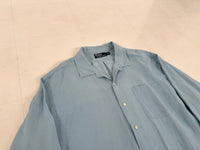 90s Polo Ralph Lauren Silk&Linen L/S Shirt XL LightBlue