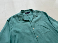 90s Polo Ralph Lauren CALDWELL Linen Loop Shirt L TiffanyBlue