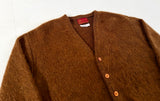 60s Sears Mohair Cardigan M DeepBrown