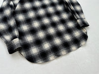 90s Pendleton Shadow Plaid Western Shirt L Black&White