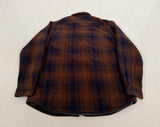 Columbia Shadow Plaid Shirt Jacket L Brown