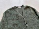 60s Julliard Mohair Cardigan L MossGreen
