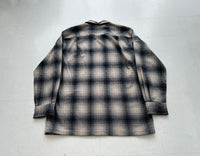 90s Pendleton Shadow Plaid Board Shirt M Off White&Black