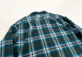 60s Pendleton Shadow Plaid Board Shirt XL Emerald